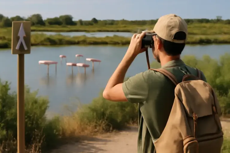 Quali itinerari permettono di avvistare fenicotteri senza disturbare la fauna? Scopri come fare birdwatching in modo responsabile