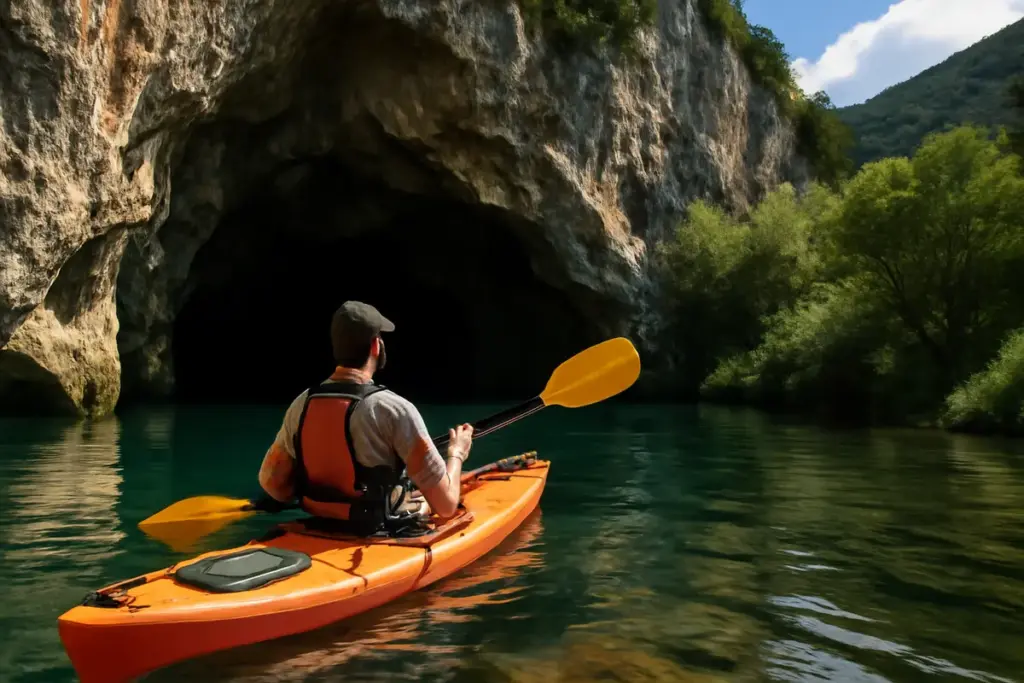 Kayak sul fiume Cedrino: avventura tranquilla per scoprire grotte e natura incontaminata