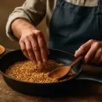 Qual è il segreto per una fregula perfetta? La tostatura fatta a mano che cambia consistenza